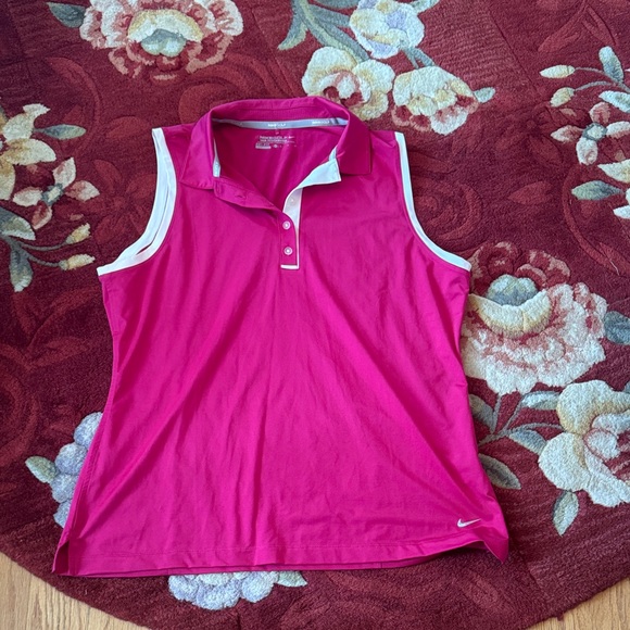 Nike Women's Bright Pink Sleeveless Tank - Picture 1 of 3
